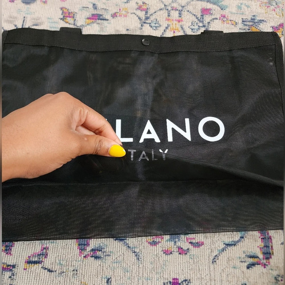 NWOT Black Mesh Travel MILANO Tote Bag - Picture 6 of 8